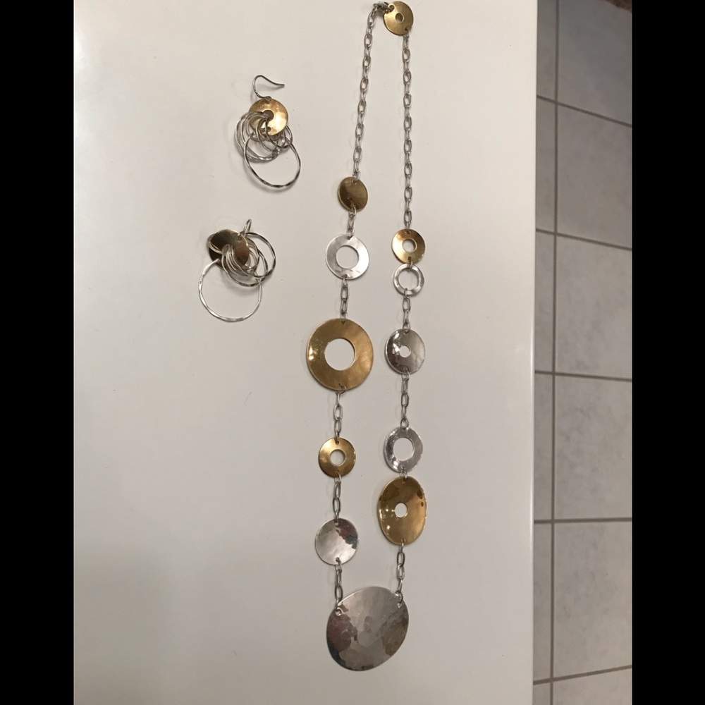 Authentic Stately Steel necklace and earring set